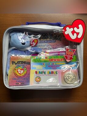 1999 Ty Beanie Babies Platinum Membership Edition Club Kit Zipped Case